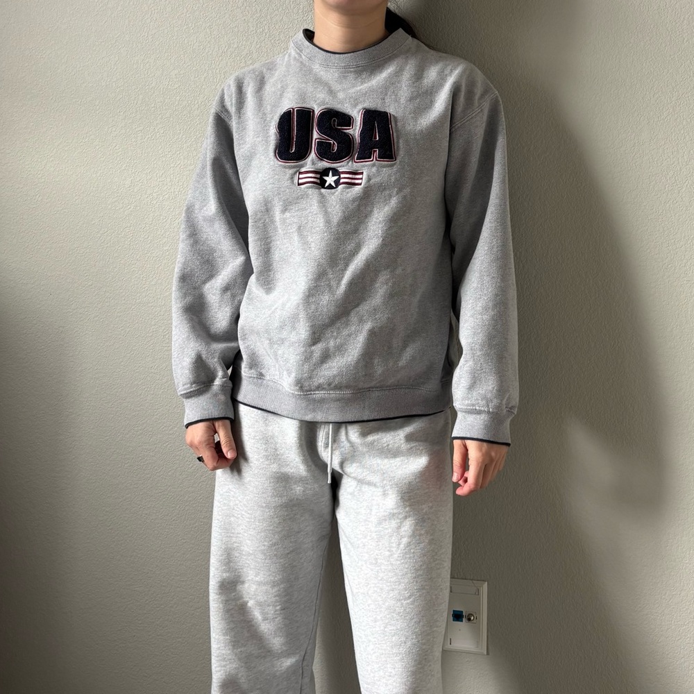 Vintage Grey USA Crewneck